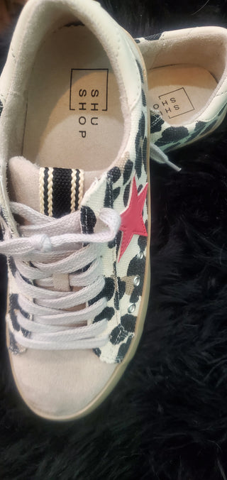 Paula Leopard Distressed Sneeker