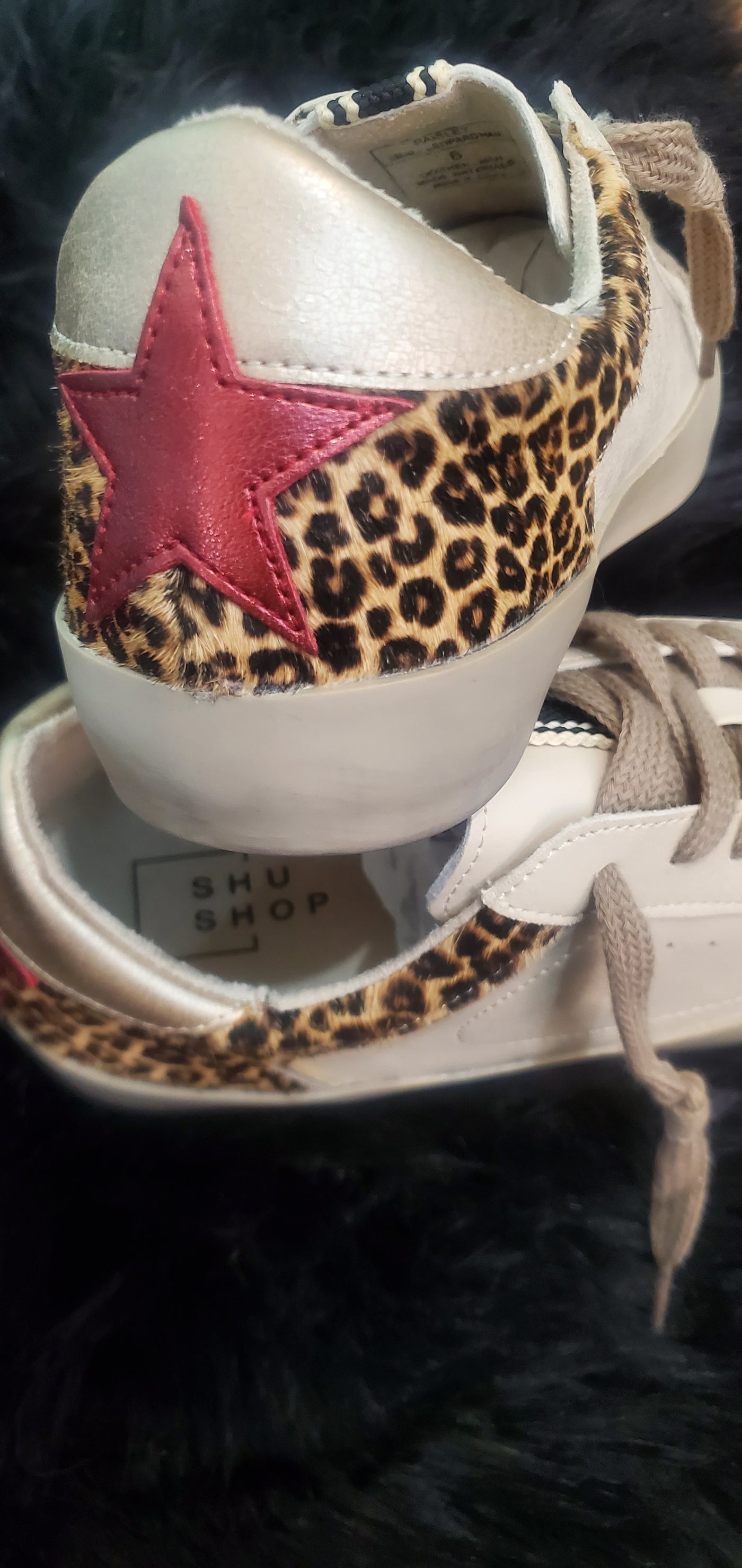 Leopard Hair on Hide Star Sneaker Shushop