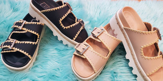 Laura Flat Sandals Black