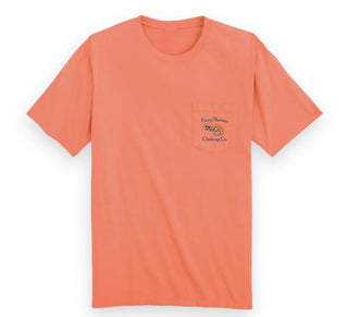 Original Logo Short Sleeve Peach Daiquiri | Pimp Shrimp Clothing Co