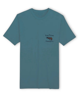 Camo-Back Short Sleeve Slate | Pimp Shrimp Clothing Co