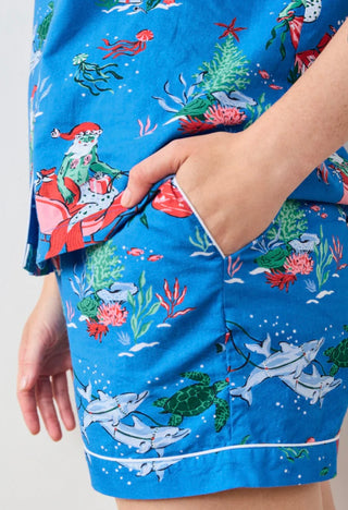 Print Fresh Merry Mermen Shorts PJs Dolphin Tail