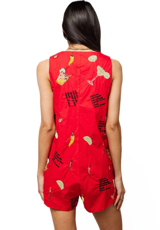 Queen of Sparkles Red Spicy Margarita Recipe Icon Tie Romper