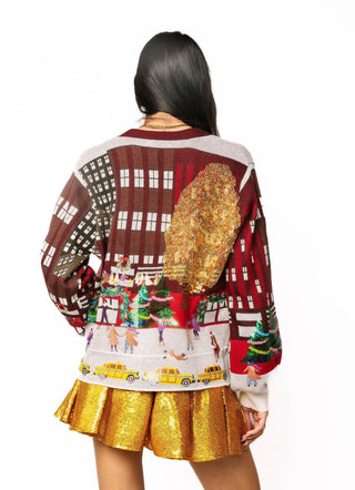 Queen of Sparkles Multi Rockefeller Center Button Up Cardigan