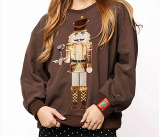 Queen of Sparkles Espresso Nutcracker Sweatshirt