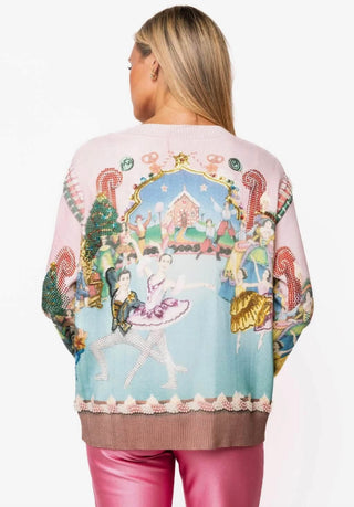 Queen of Sparkles Multi Nutcracker Ballet Scene Cardigan