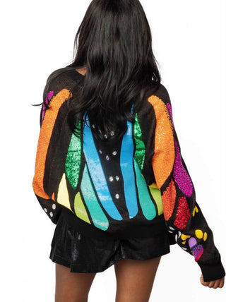 Queen of Sparkle Sequin Butterfly Wing Cardigan