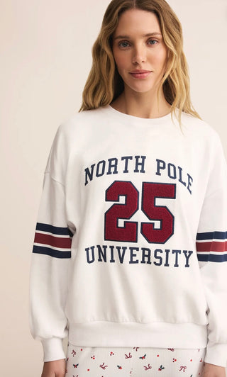 Z Supply North Pole U Sweatshirt White