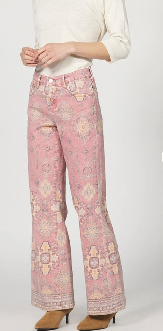 Micah Printed Denim Tibetan Tapestry