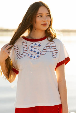 Sequin USA White Top