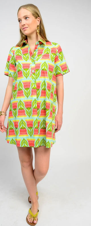 Ivy Jane Aqua Swing Shirt Dress