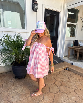 Pink Gingham Baby Doll Dress