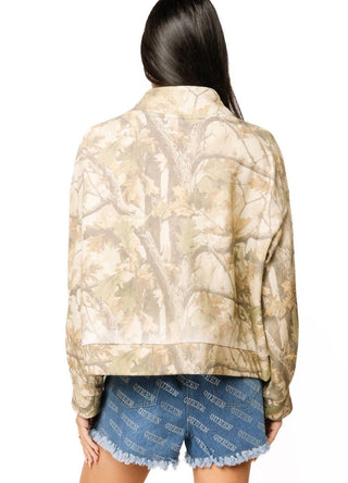 Queen of Sparkles Licensed LSU Mock Neck Camo Sweatshirt