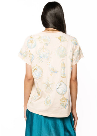 Queen of Sparkles Ivory Beach Sea Shell Ornament Tee