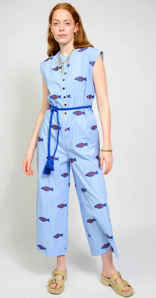 Ivy Jane Embroidered Fish Jumpsuit