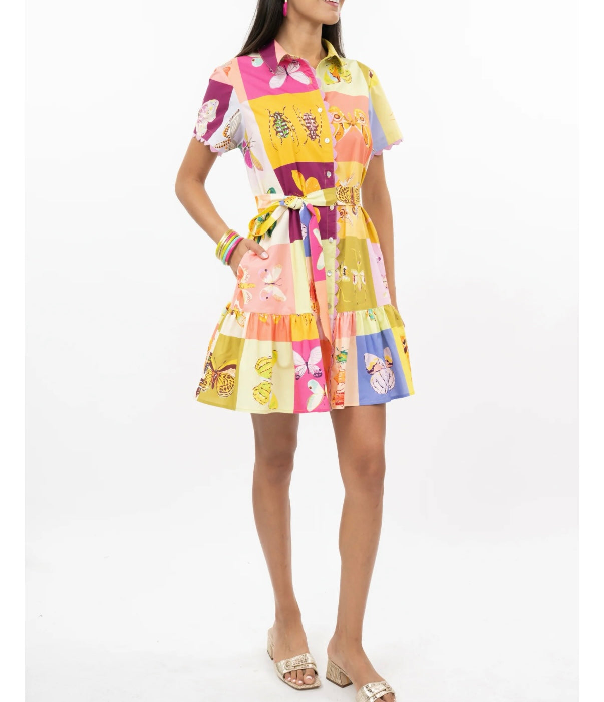 Ivy Jane Multi Color Square Dance Dress S