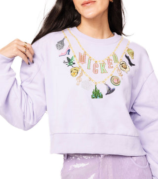 Lavender Wicket Charm Necklace Sweatshirt