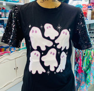 Ghost on Princess Top in Black