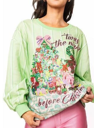 Queen of Sparkles Light Green Twas The Night Before Christmas