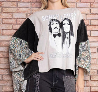 Sonny and Cher Pancho Sleeve Top