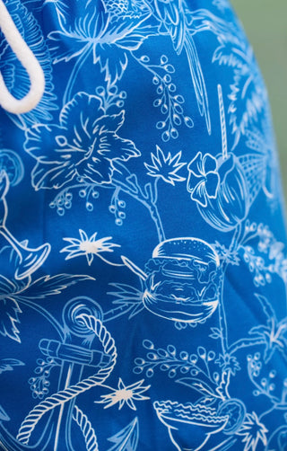 Kenny Flowers The Ode To Jimmy Swim Trunks Blue