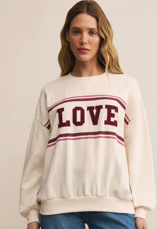 Z supply Oversized Love Sweatshirt Vanilla Ice