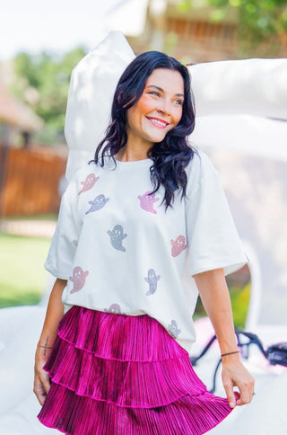 Grace+Emma Sequin Ghosts Top