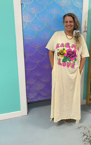 I Love Linen T Dress Karma Love