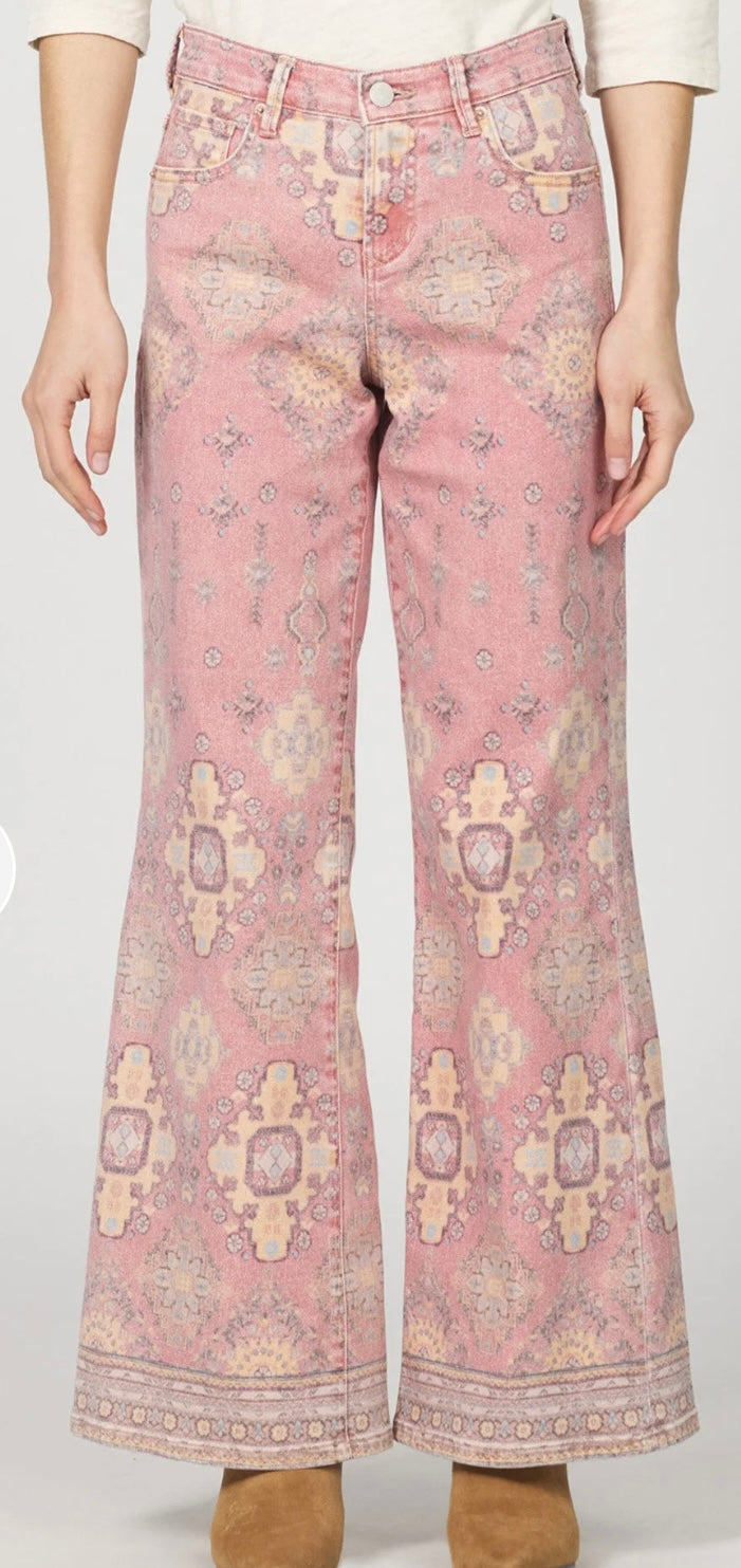 Micah Printed Denim Tibetan Tapestry