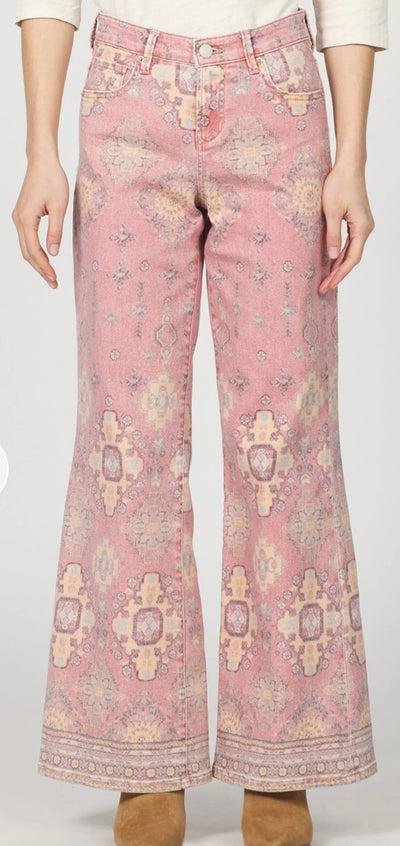 Micah Printed Denim Tibetan Tapestry