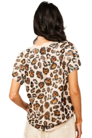 Queen of Sparkle Sequin Leopard Tee