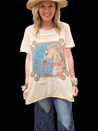 Cowgirl Era Tee With Rhinestones