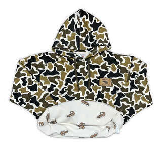 New School Camo Hoodie | Pimp Shrimp Clothing Co