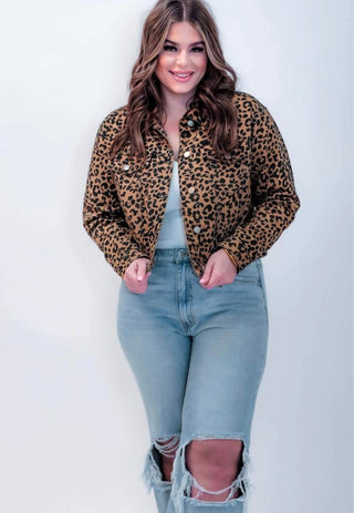 Denim Leopard Jacket