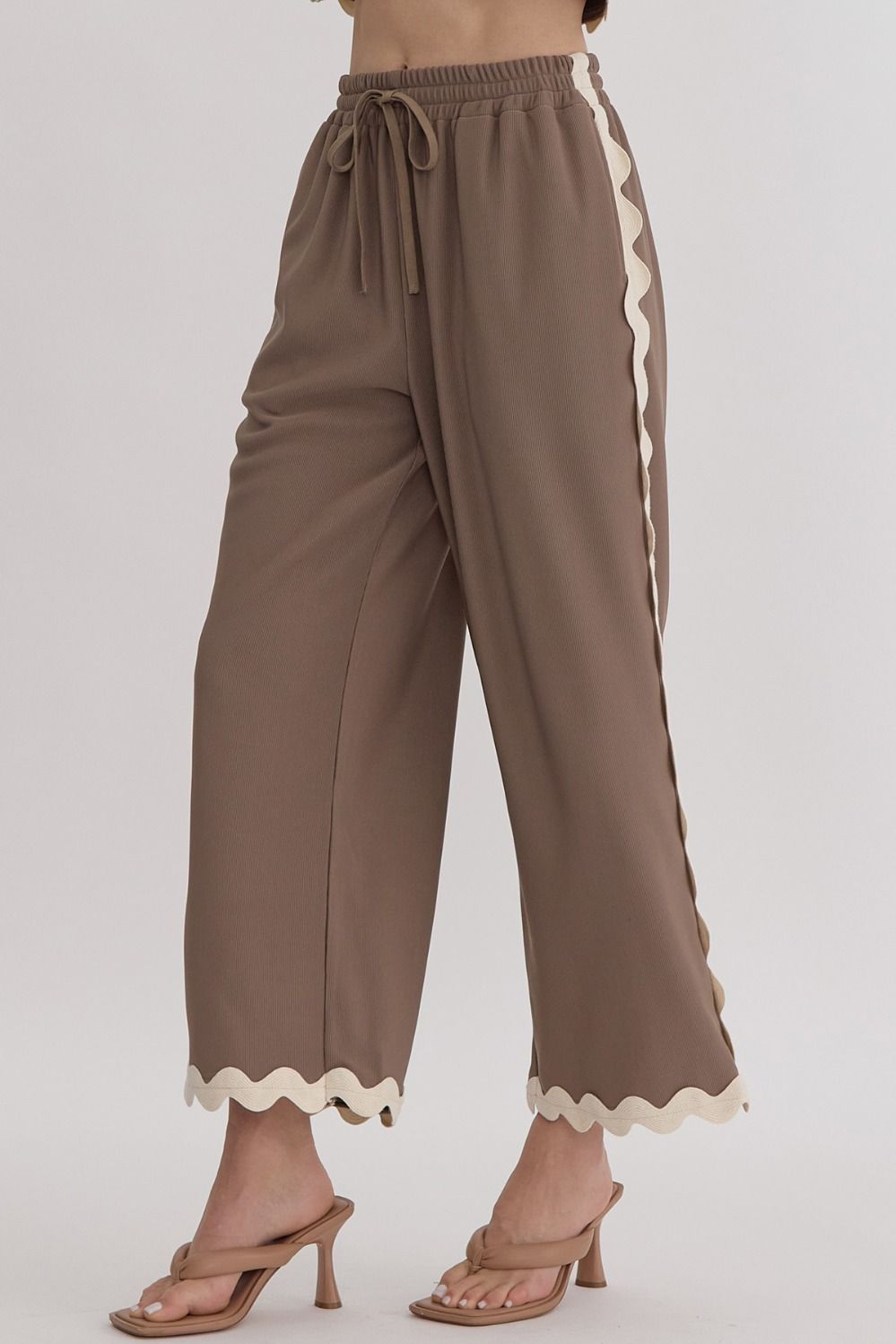 Mocha Pant with Ric Rac Trim