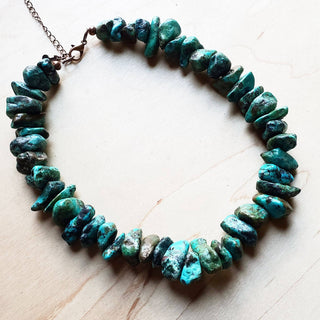 Chunky  Turquoise Collar Length Necklace