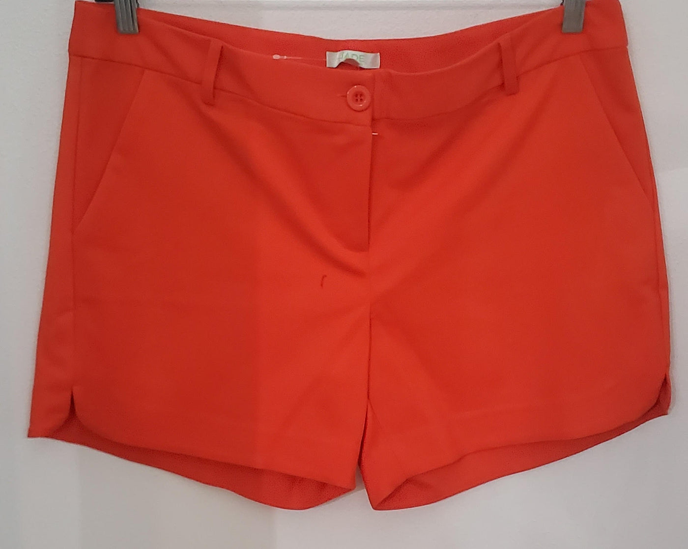 Orange Flat Front Short with Pockets